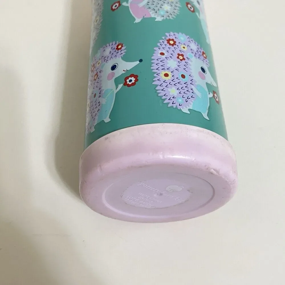Pottery Barn Kids Mackenzie Aqua Hedgehogs Water Bottle - USED FLAWS
